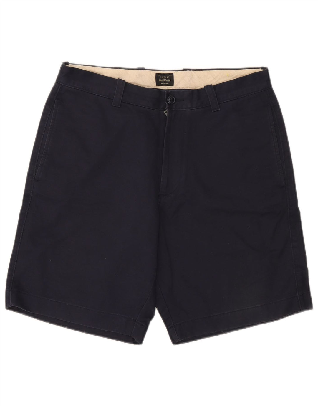 J. Crew Herren Broken In Chino Shorts W32 Medium Marineblau Baumwolle