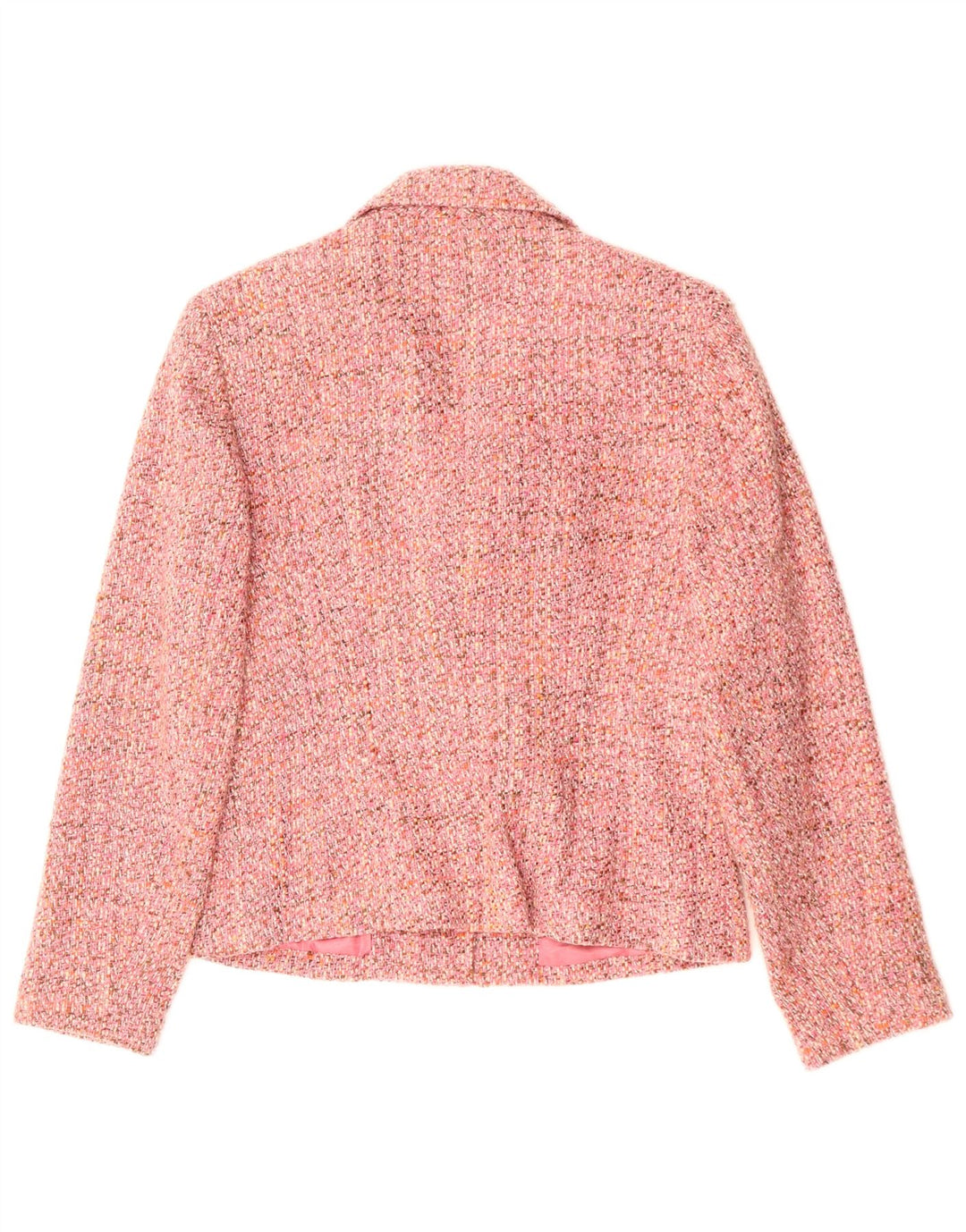 TALBOTS Damen-Blazerjacke mit 3 Knöpfen, US 8, mittelrosa geflecktes Acryl