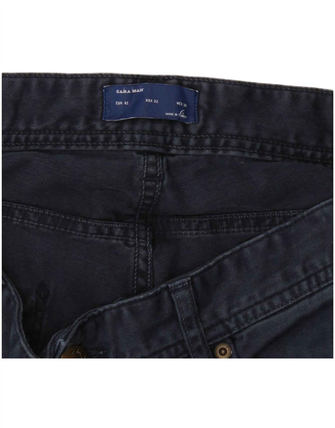 Zara Herren Slim Jeans EU 42 Large W32 L30 Marineblau