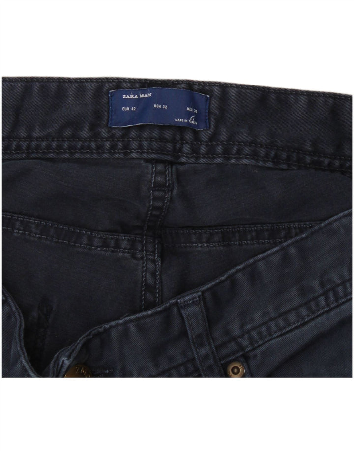 Zara Herren Slim Jeans EU 42 Large W32 L30 Marineblau