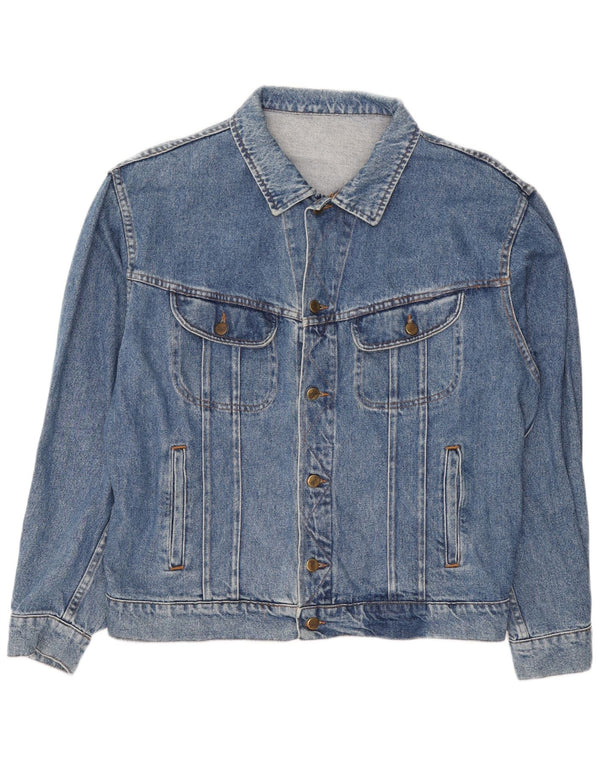 Vintage Herren Jeansjacke UK 42 XL Blaue Baumwolle