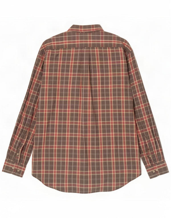 Vintage Herrenhemd XL Grau karierte Baumwolle
