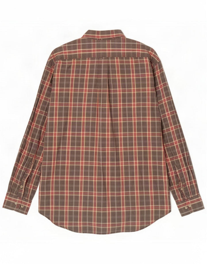 Vintage Herrenhemd XL Grau karierte Baumwolle