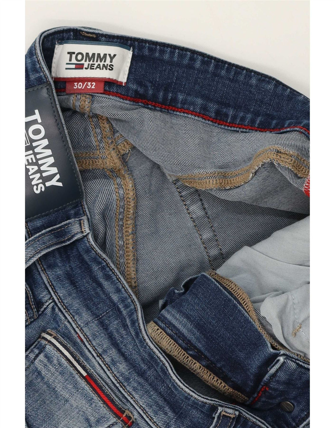 Tommy Hilfiger Herren Slim Jeans W30 L28 Blaue Baumwolle