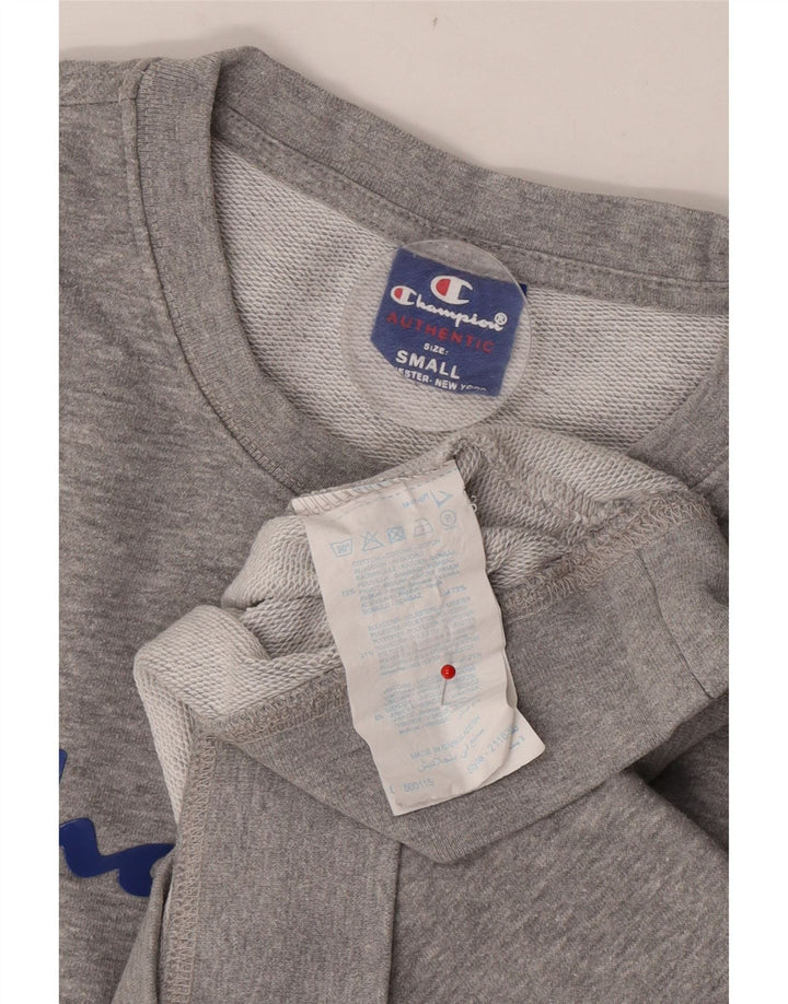 Champion Herren-Sweatshirt mit Grafik, klein, grau meliert, Baumwolle