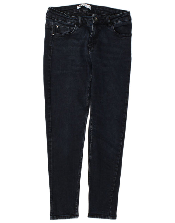 Zara Damen Slim Jeans EU 40 Medium W30 L26 Marineblau Baumwolle