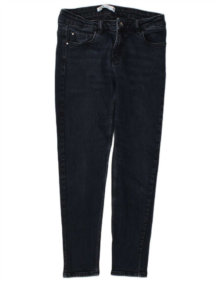 Zara Damen Slim Jeans EU 40 Medium W30 L26 Marineblau Baumwolle