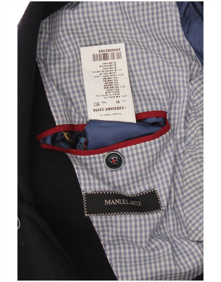 Manuel Ritz Herren-Blazerjacke mit 3 Knöpfen, IT 60 5XL, Marineblau, Acryl