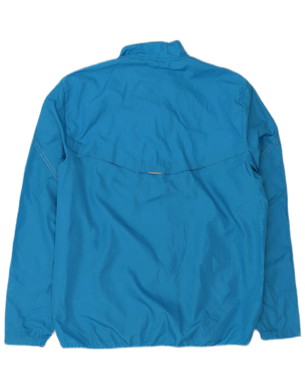 Adidas Herren-Trainingsanzug-Top-Jacke aus mittelblauem Polyester