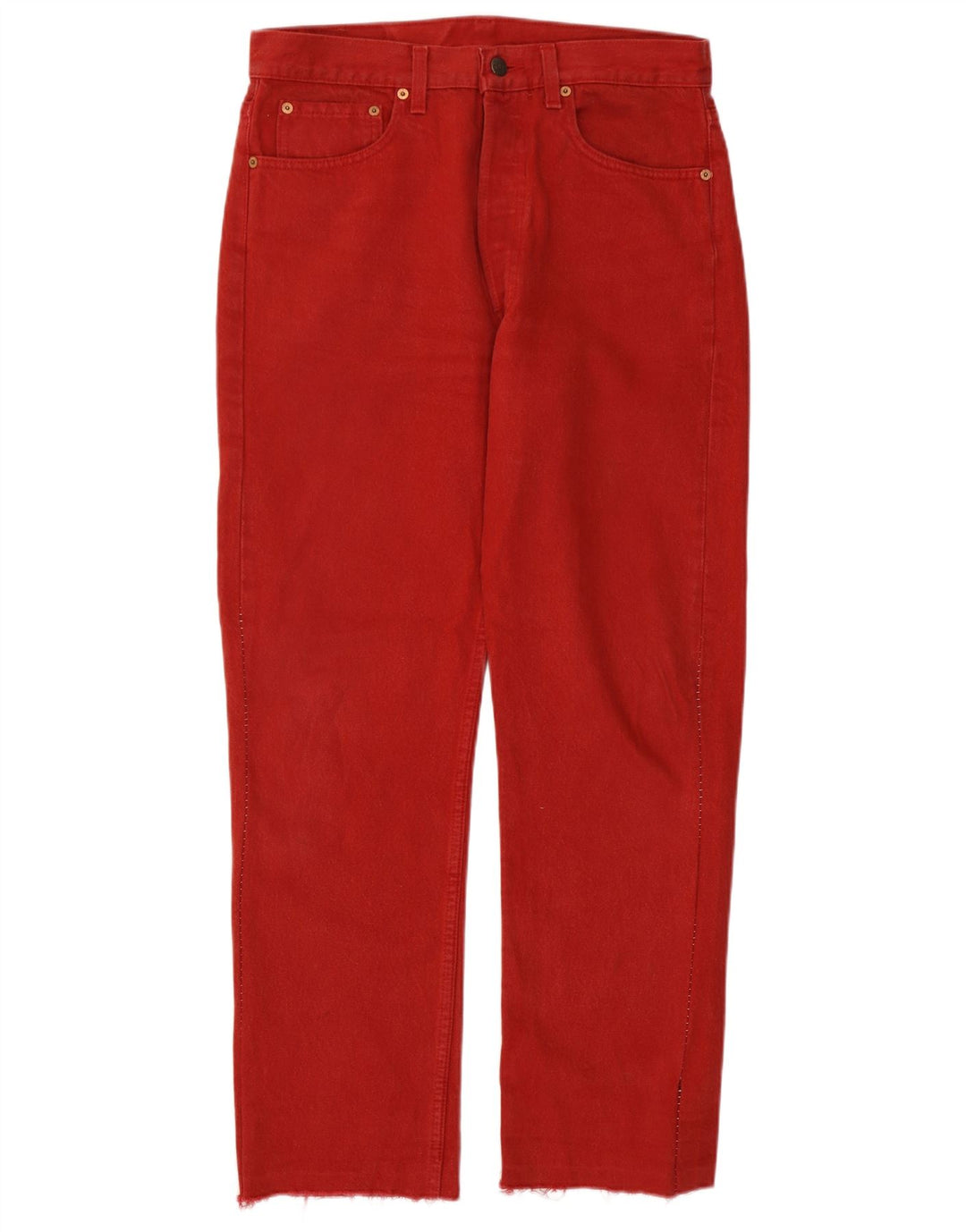 Levi's Herren 501 Straight Jeans W32 L28 Rote Baumwolle