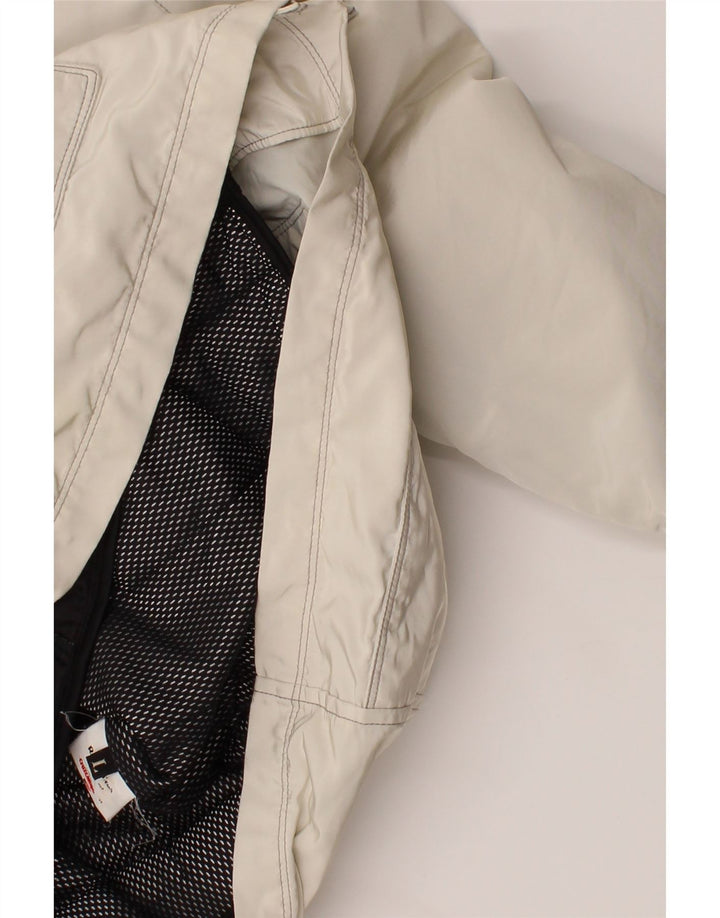 REFRIGIWEAR Womens Hooded Rain Jacket UK 16 Large Off White Polyamide Vintage Refrigiwear and Second-Hand Refrigiwear from Messina Hembry 