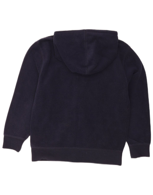Gap Jungen-Fleecejacke mit grafischer Kapuze, 12–13 Jahre, 2XL, Marineblau, Baumwolle