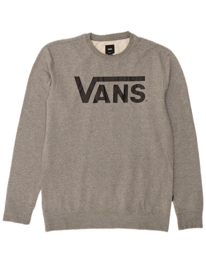 VANS Herren Grafik-Sweatshirt-Pullover aus mittelgrauer Baumwolle