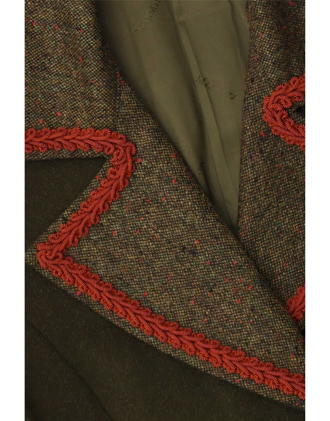 Vintage Damen Mantel UK 14 Mittelgrün Klassisch