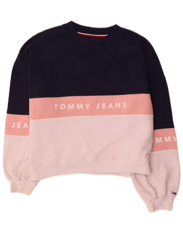 Tommy Hilfiger Damen-Sweatshirt in Übergröße, Gr. 10, Größe S, Marineblau