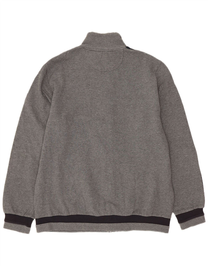 Lotto Herren-Trainingsanzug-Top-Jacke, große graue Colourblock-Baumwolle