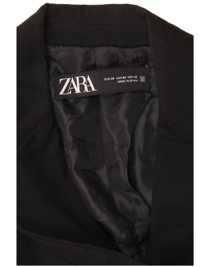 Zara Damen 1-Knopf-Blazerjacke EU 38 Small Schwarz