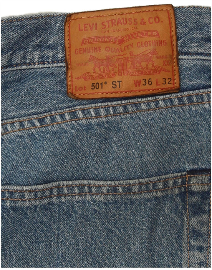 Levi's Herren 501 Straight Jeans W36 L32 Blaue Baumwolle