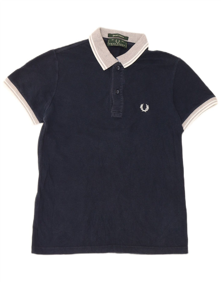 Fred Perry Herren-Poloshirt, klein, marineblau, Baumwolle