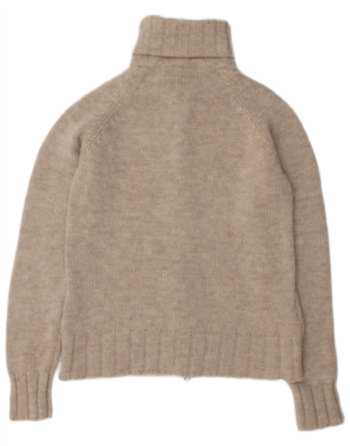 Laura Ashley Damen-Cardigan-Pullover UK 14 Mittelbeige Wolle
