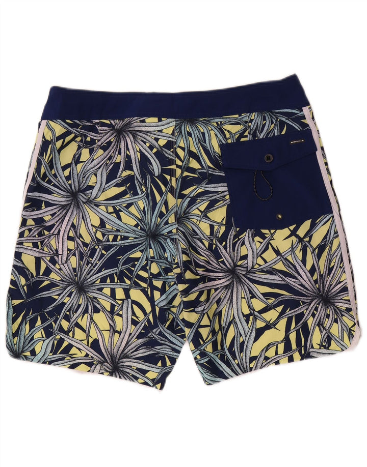 Quiksilver Herren-Badeshorts, groß, aus Polyester mit blauem Blumenmuster