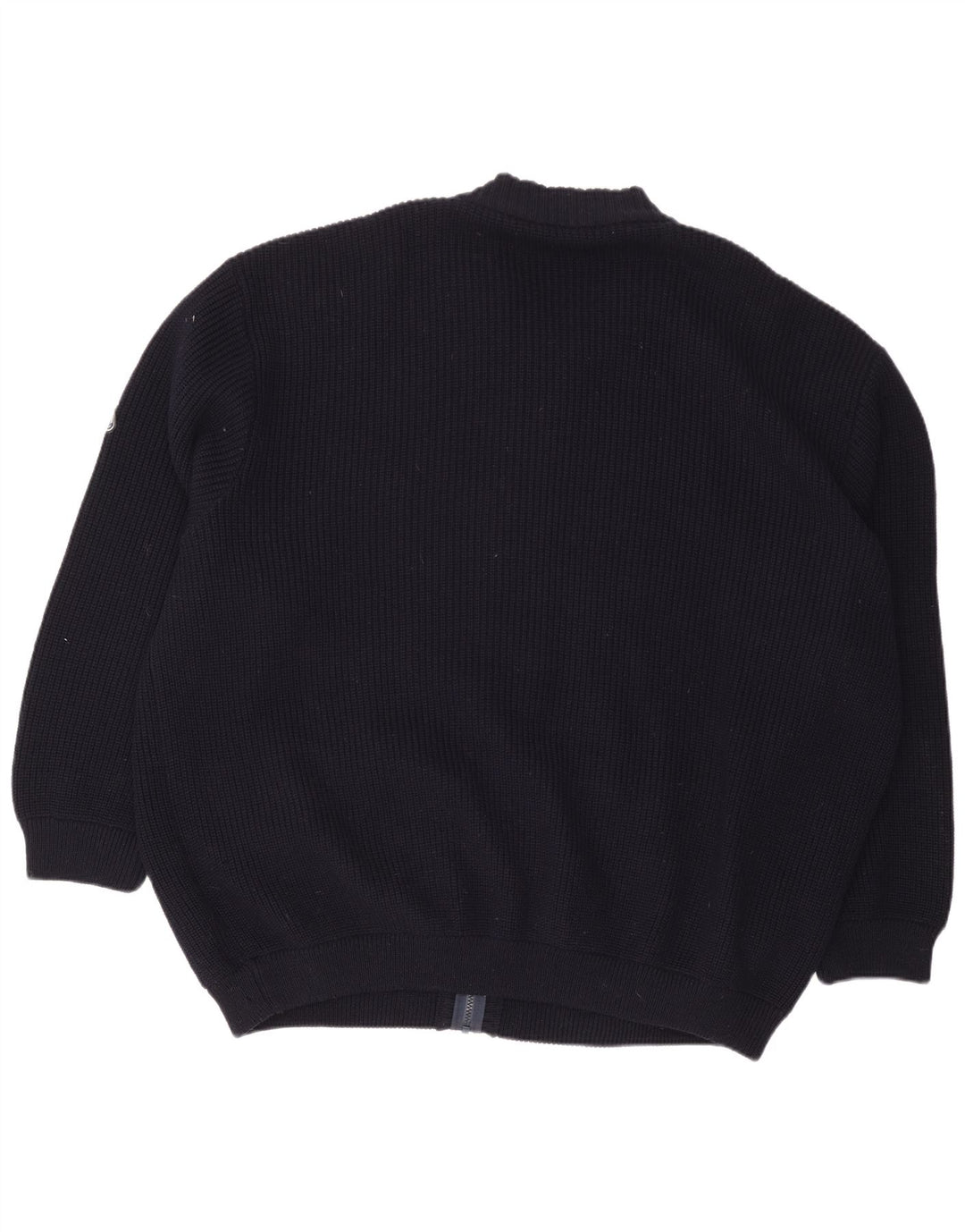 Vintage Herren Oversized Cardigan Pullover XL Marineblaue Wolle