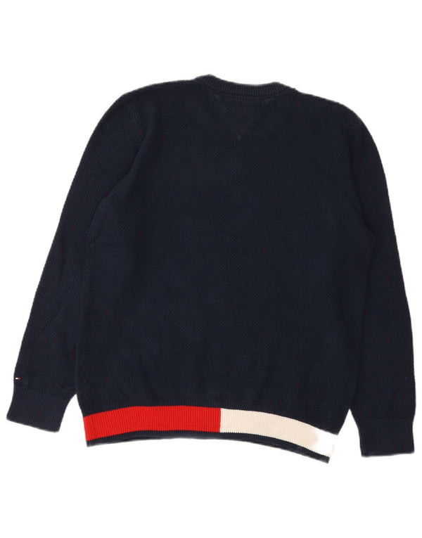 Tommy Hilfiger Jungen-Pullover mit Rundhalsausschnitt, 11–12 Jahre, Marineblau