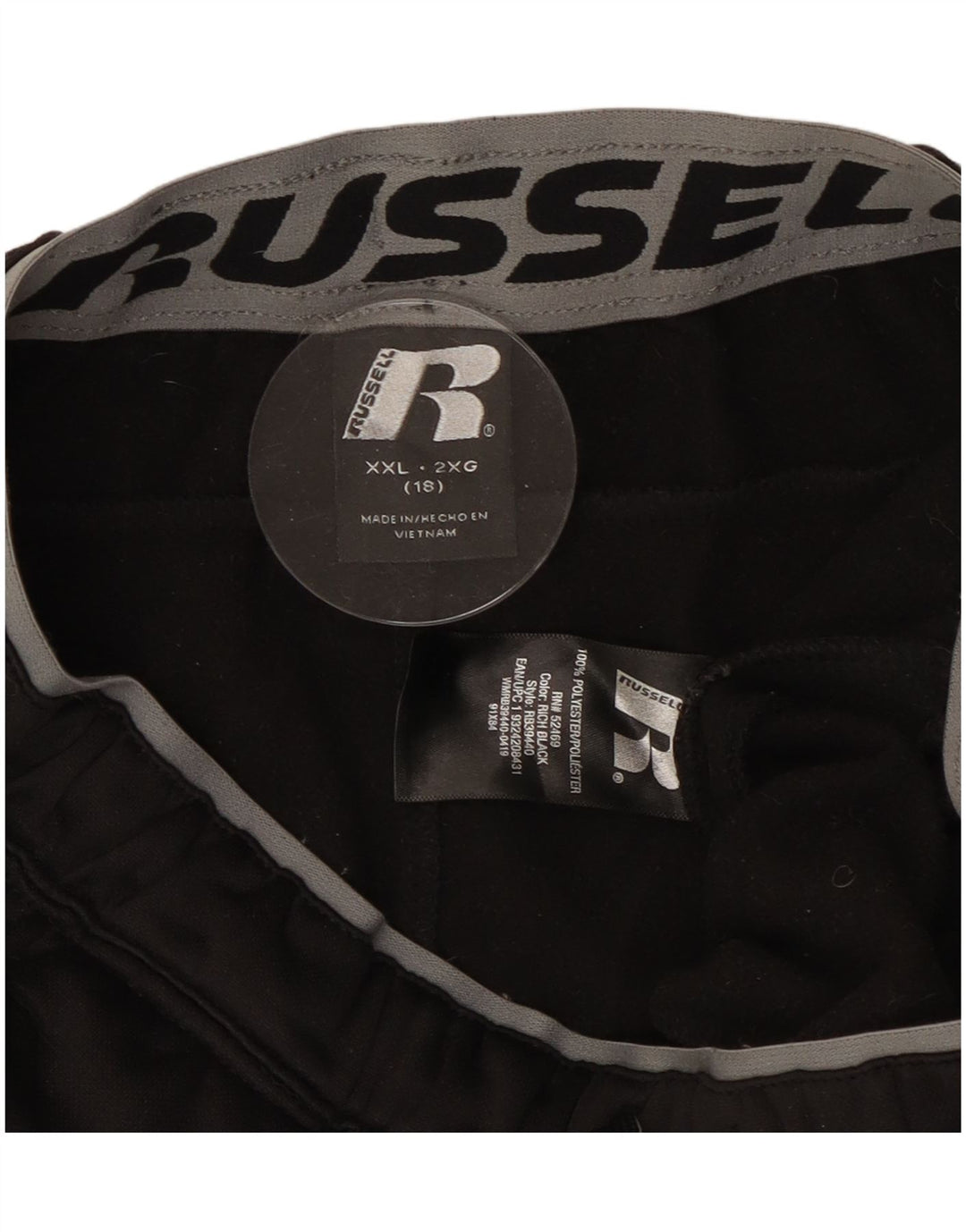 Russell Athletic Jungen-Trainingshose, Jogginghose, 15–16 Jahre, 2XL, Schwarz