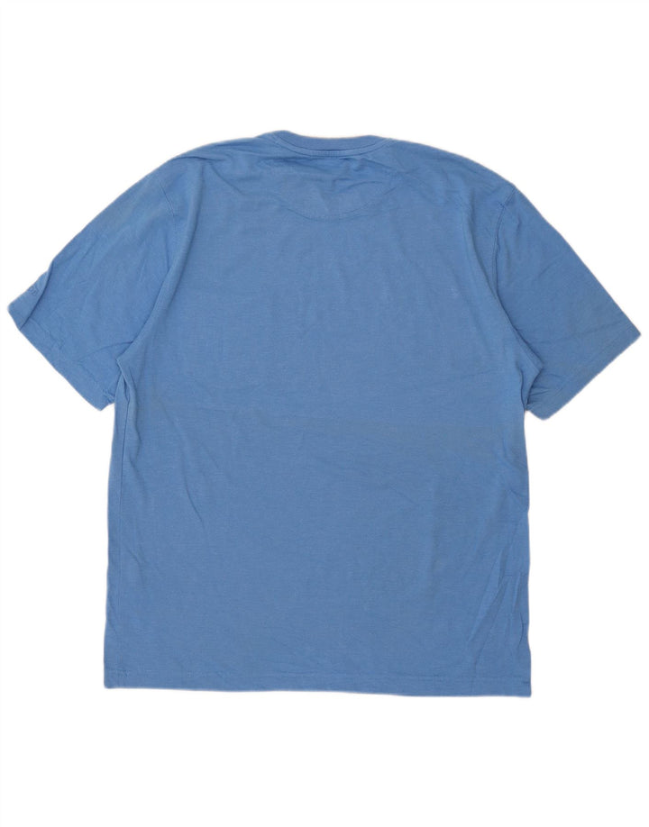 Izod Herren Salzwasser-T-Shirt-Oberteil aus mittelblauer Baumwolle