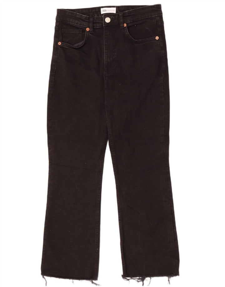 Zara Damen Straight Jeans EU 40 Medium W30 L26 Schwarze Baumwolle