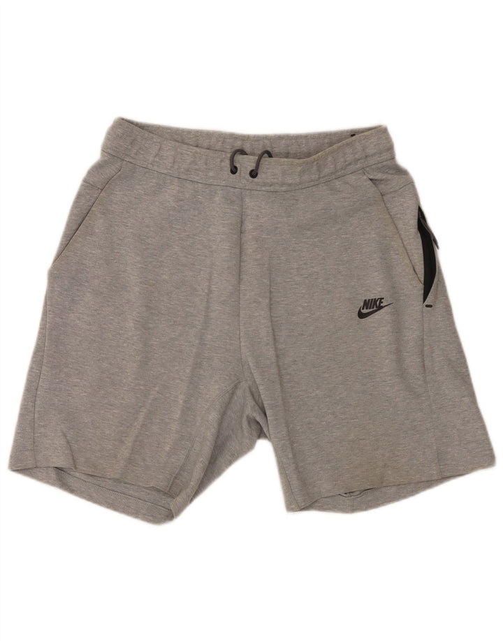 Nike Herren-Sportshorts aus mittelgrau gefleckter Baumwolle