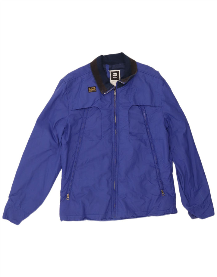 G-Star Herren Windjacke UK 42 XL Blaues Nylon