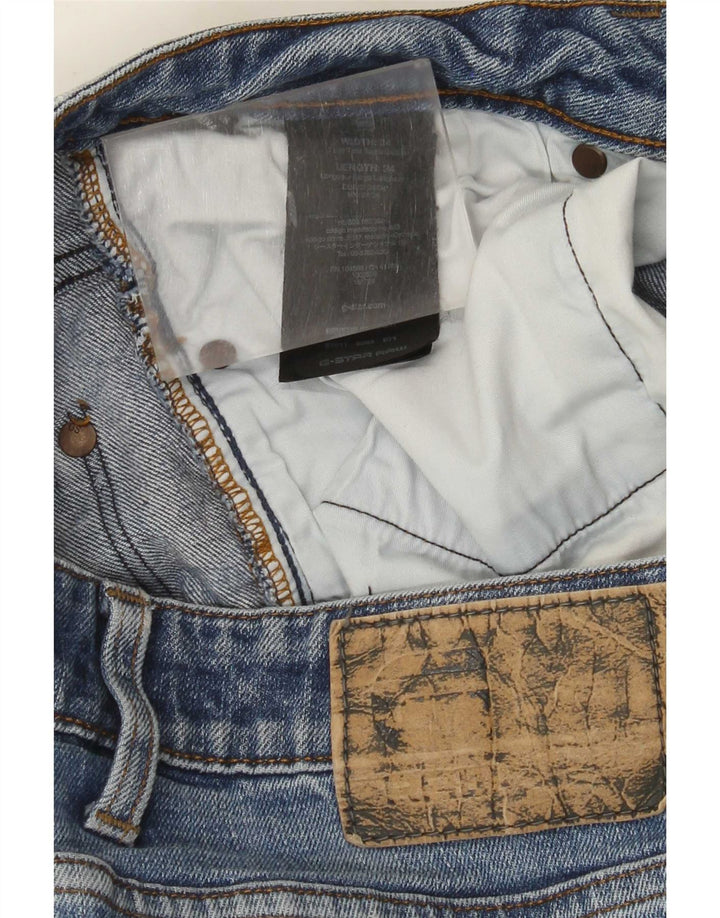 G-Star Herren Straight Jeans W34 L34 Blaue Baumwolle