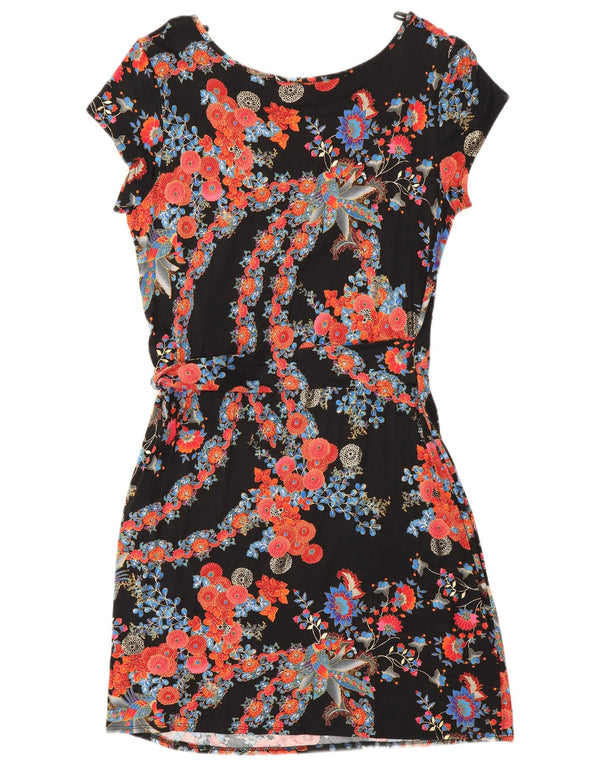 Wallis Wickelkleid für Damen, UK 46, groß, mehrfarbig, Blumenmuster, Viskose
