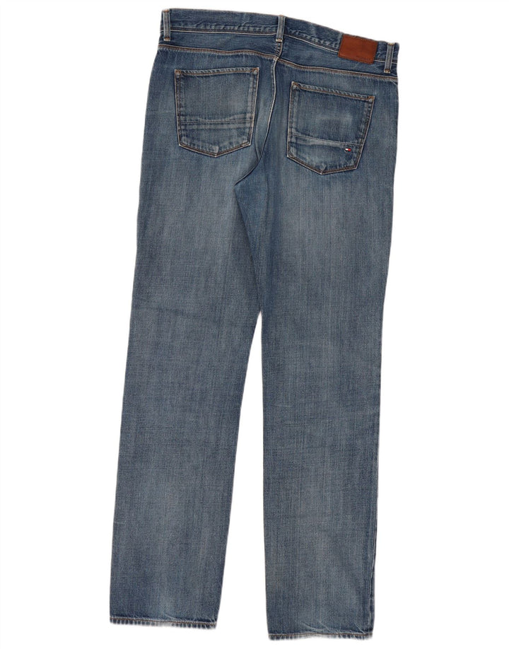 TOMMY HILFIGER Herren Mercer Regular Fit Straight Jeans W34 L34 Blaue Baumwolle