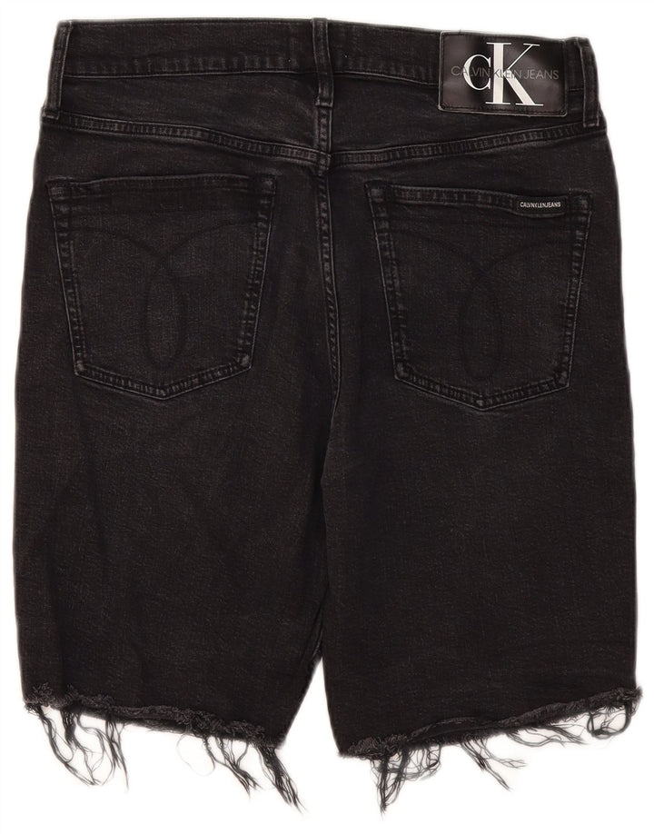 Calvin Klein Herren Jeansshorts W31 Mittelschwarze Baumwolle