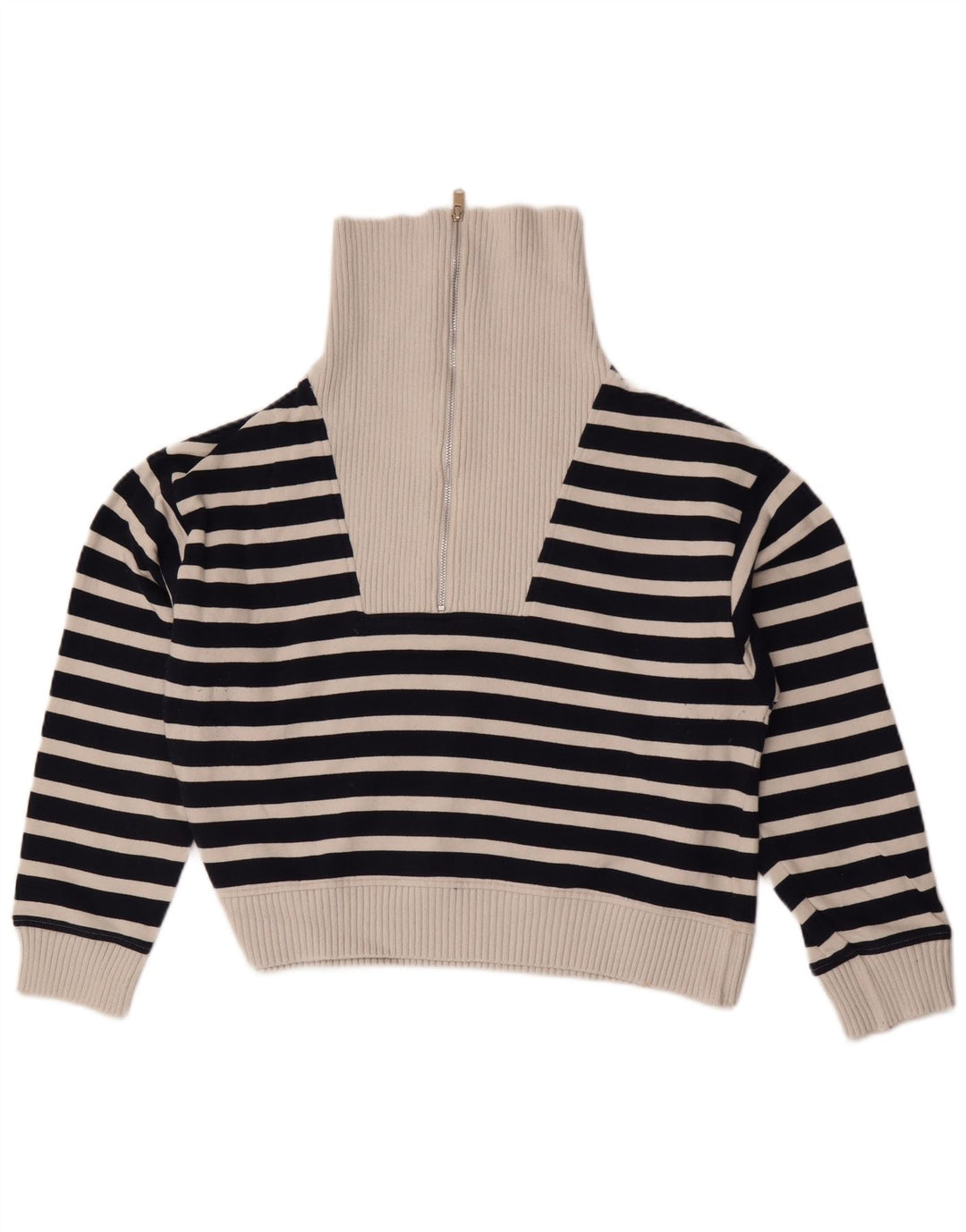 Marks & Spencer Damen-Pullover mit Reißverschluss am Hals, Gr. 14, mittleres Marineblau