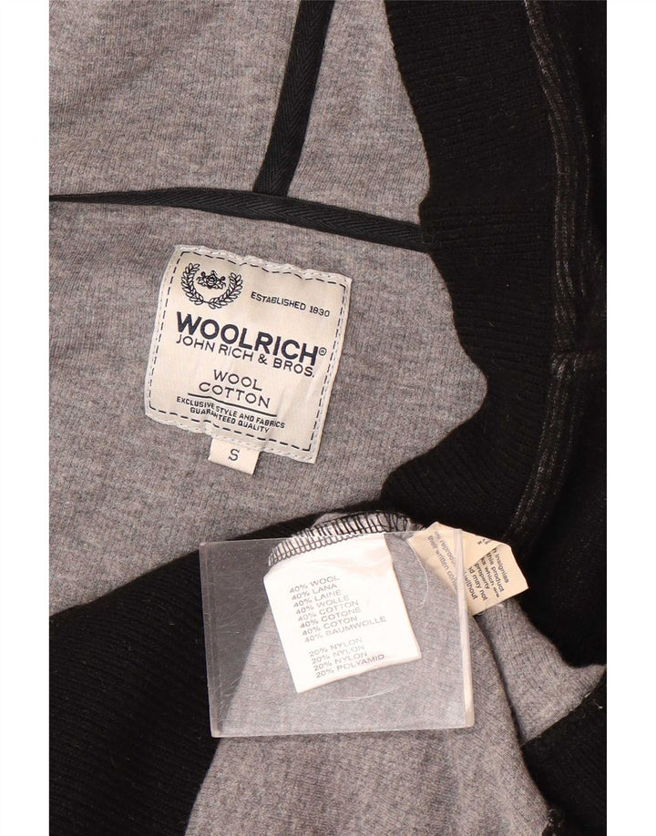 Woolrich Damen-Pullover mit Kapuze, UK 10, Größe S, schwarze Wolle