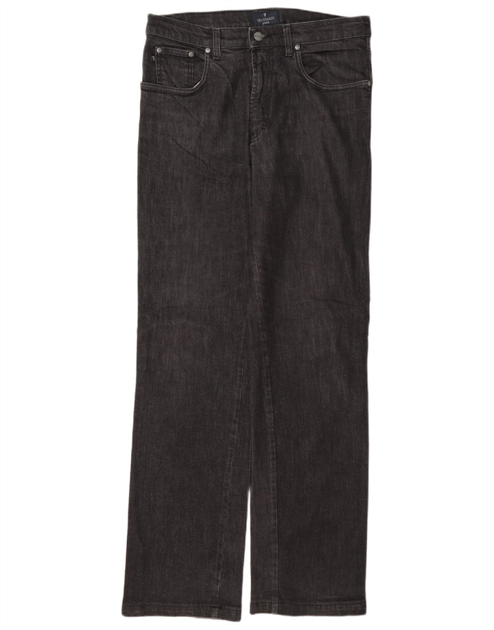 Trussardi Herren Straight Jeans W34 L33 Graue Baumwolle