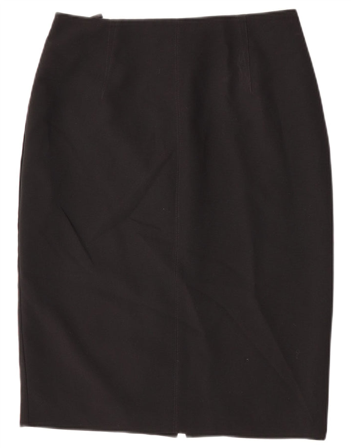 Marks & Spencer Damen Bleistiftrock UK 8 Small W27 Schwarz Polyester