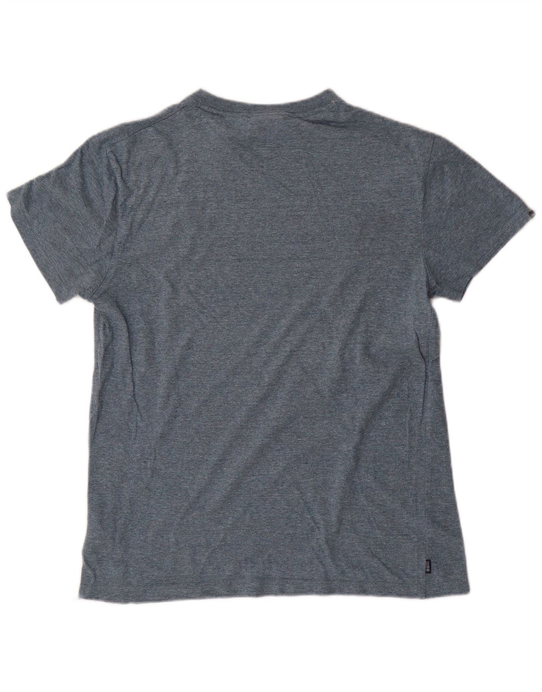 Superdry Herren T-Shirt-Oberteil aus mittelblau gefleckter Baumwolle
