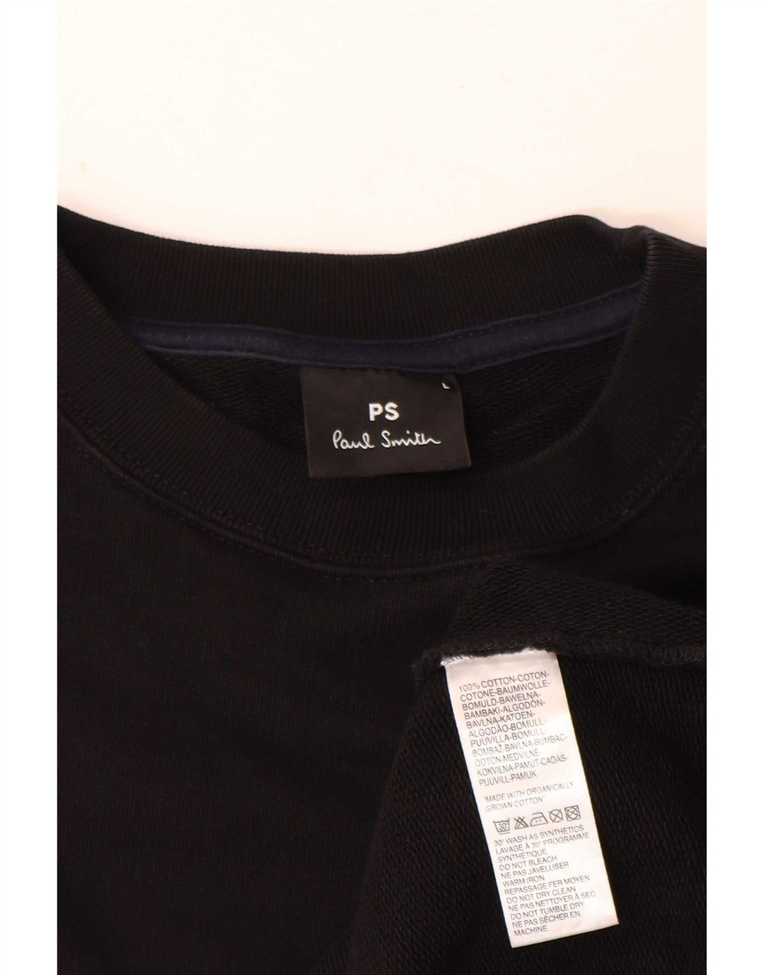 Paul Smith Herren-Sweatshirt-Pullover, große schwarze Baumwolle