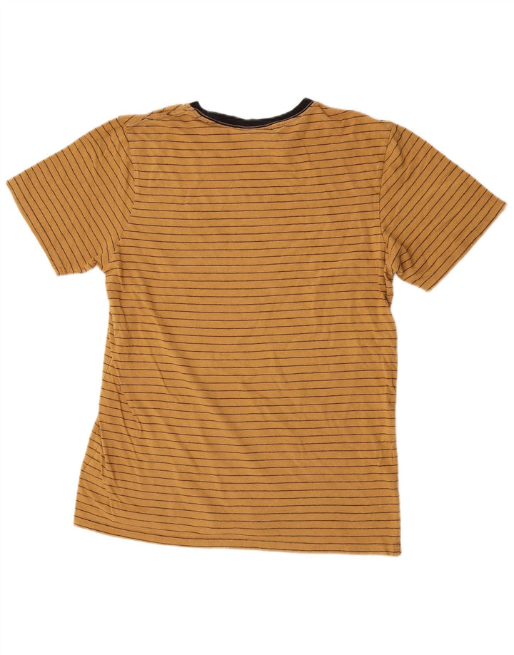 Volcom Herren T-Shirt Top Mittelgelb gestreift aus Baumwolle