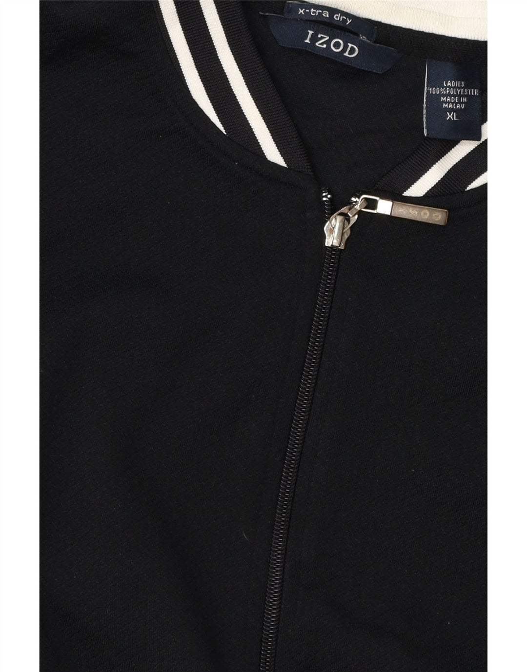 Izod Damen-Trainingsanzug-Top-Jacke UK 18 XL Schwarz Polyester