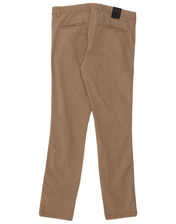Zara Mens Slim Chino Trousers EU 42 Large W32 L33 Beige Cotton