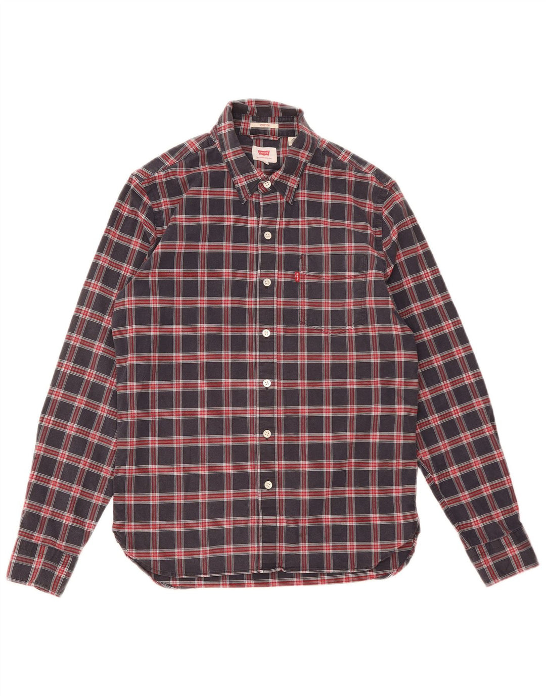 Levi's Herren-Hemd, klein, marineblau, kariert, Baumwolle