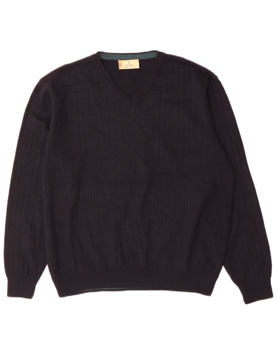 Marks & Spencer Herren-Pullover mit V-Ausschnitt, groß, Marineblau, Acryl