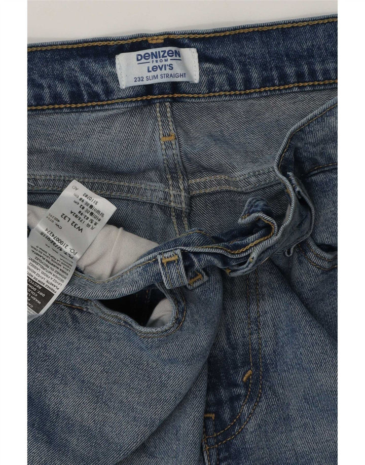 Levi's Herren Denizen Slim Straight Jeans W32 L32 Blaue Baumwolle