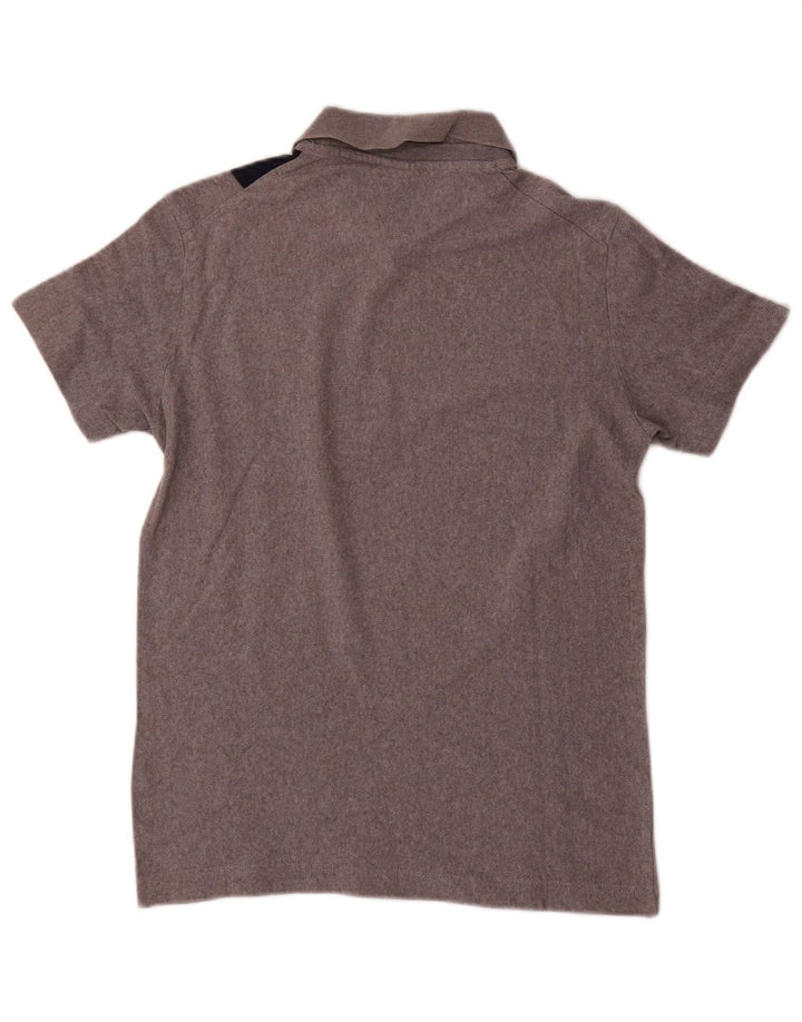 Bikkembergs Herren-Poloshirt, Größe S, Grau, Colourblock-Baumwolle