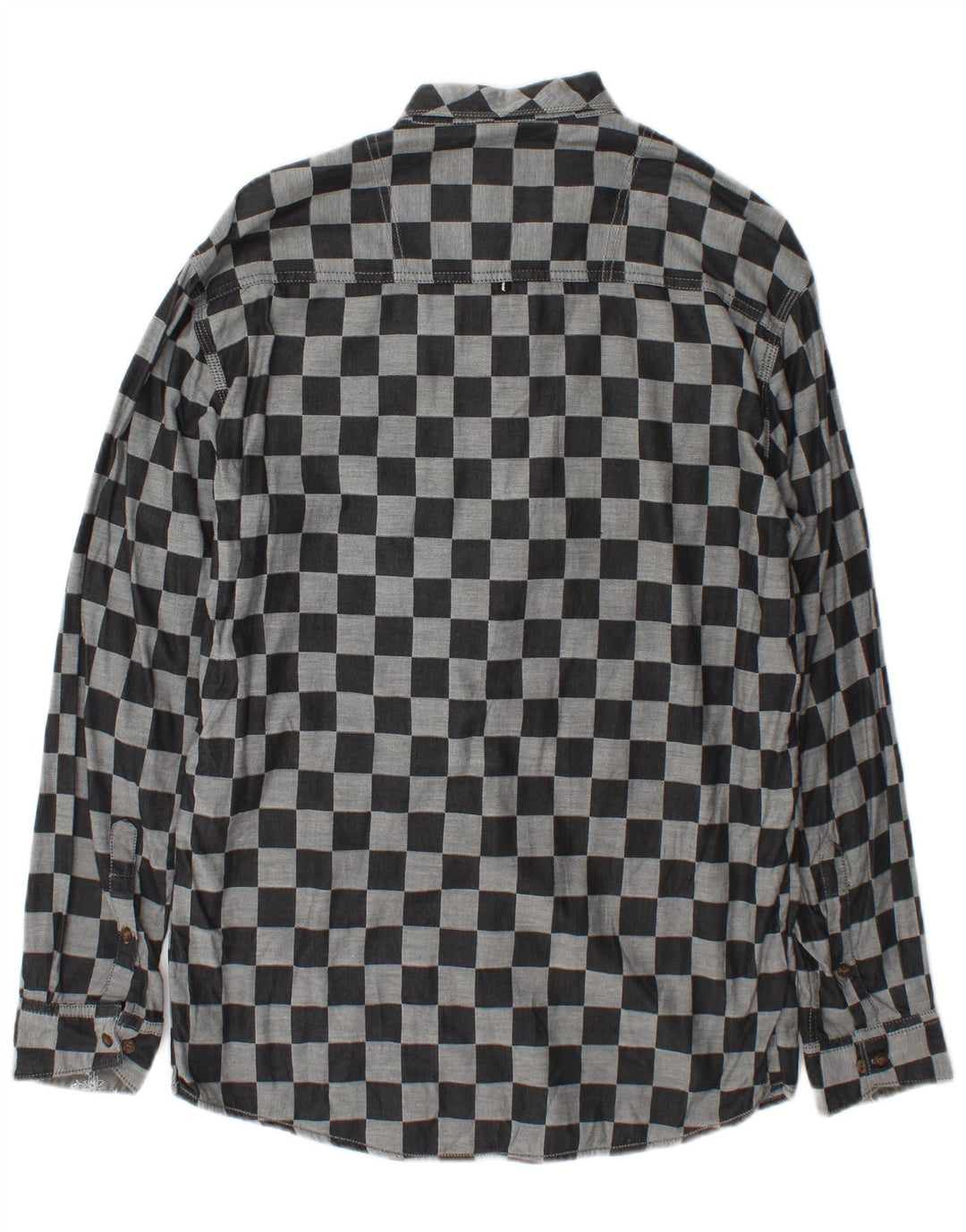 Vintage Herrenhemd mittelgrau geometrisch